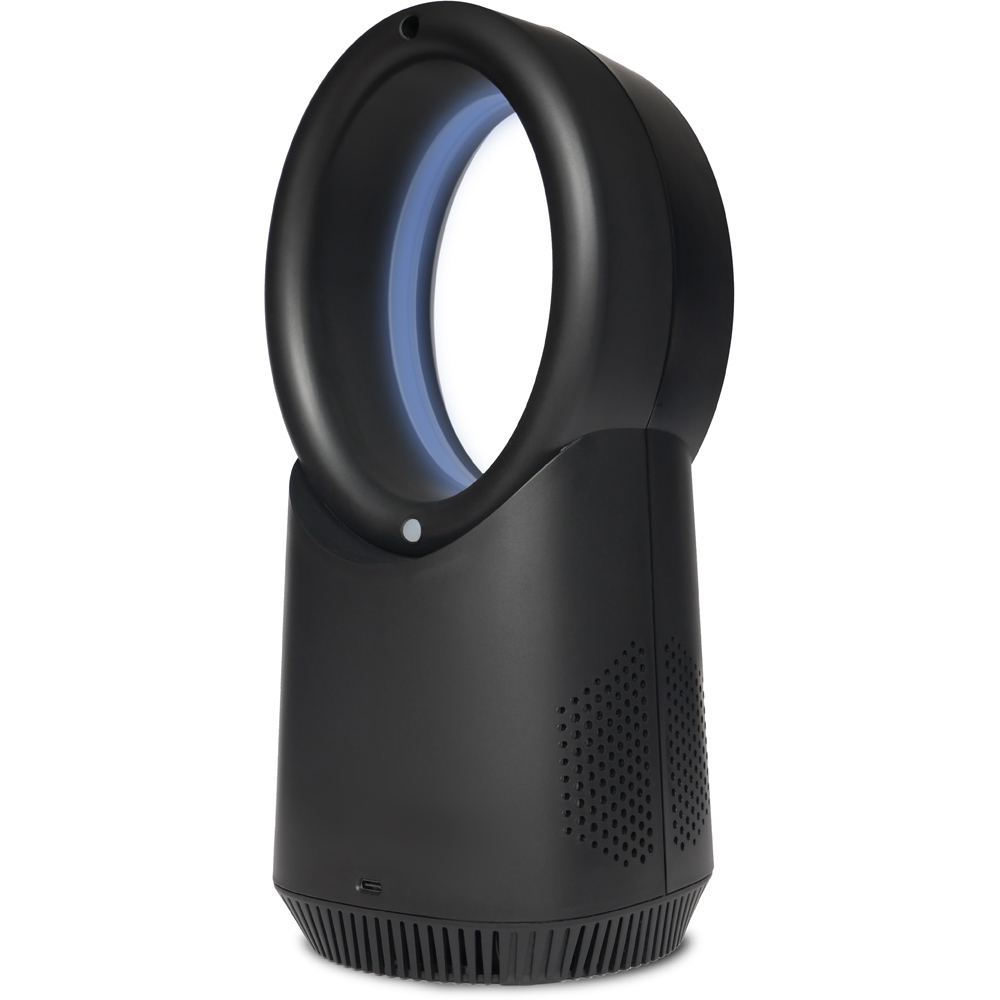 Vybra Solo Black Rechargeable Bladeless Desk Fan 13 inch Image 7