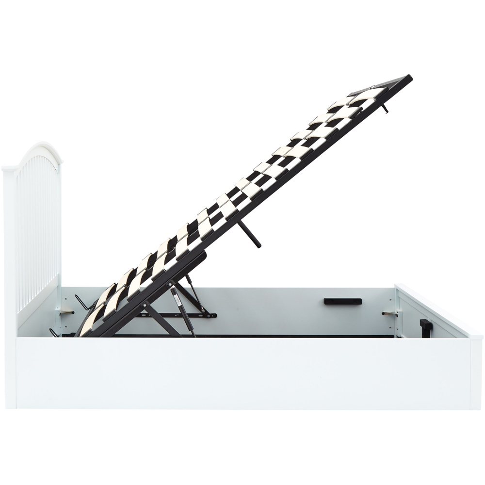 GFW Madrid Double White Wooden Ottoman Bed Image 7