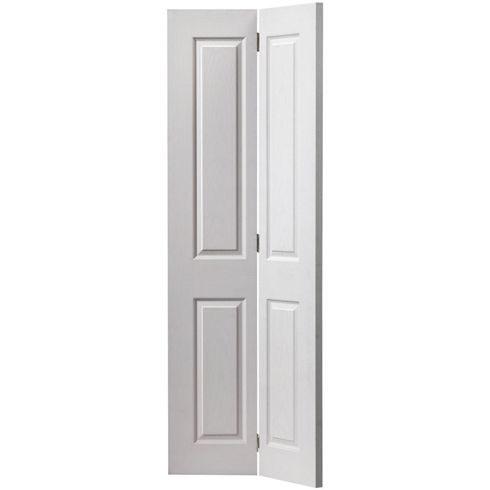 JB Kind Canterbury Moulded Panel White Grained Bi-Fold Internal Door 1981 x 610mm Image 1