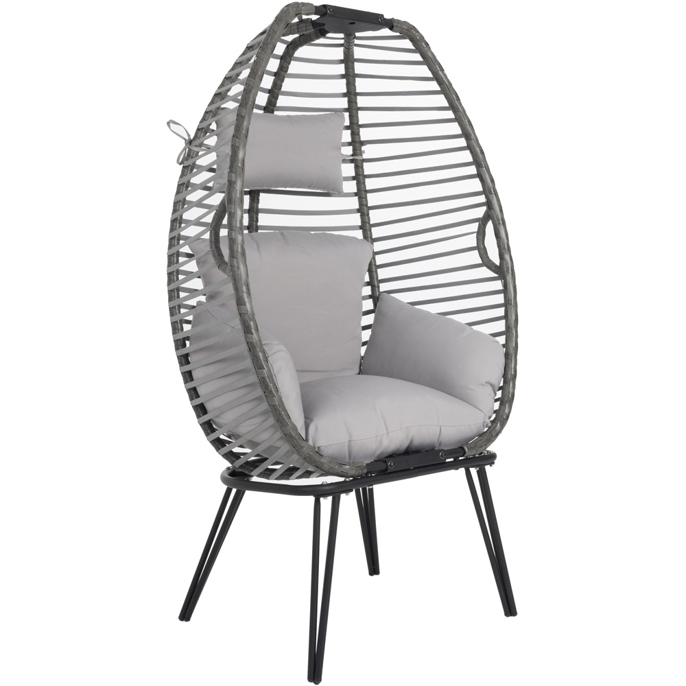 Charles Bentley KD Grey Egg Chair with Cushions Image 2