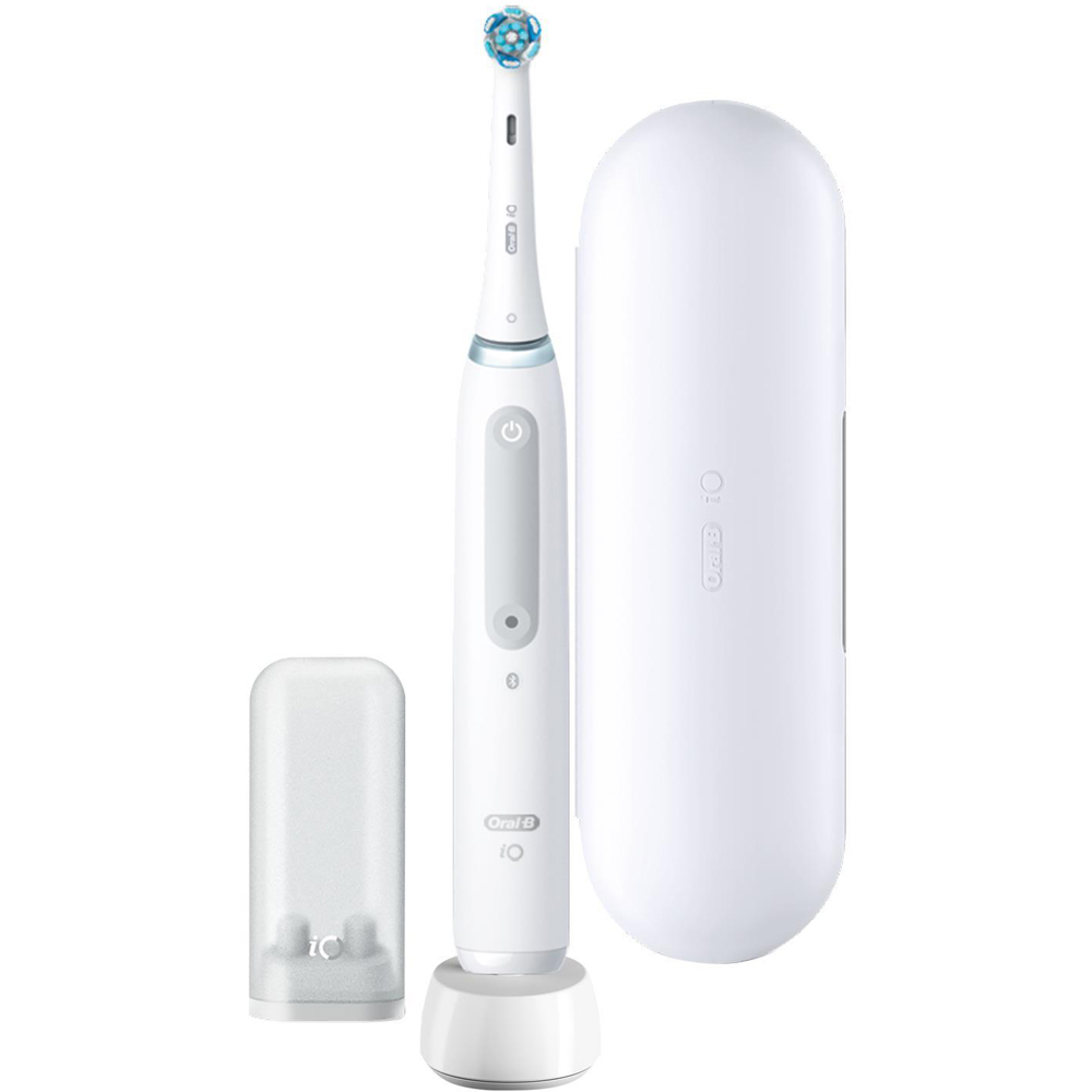 Oral-B iO4 White Bluetooth Rechargeable Electric Toothbrush with 8 3D White Refill Head Image 3