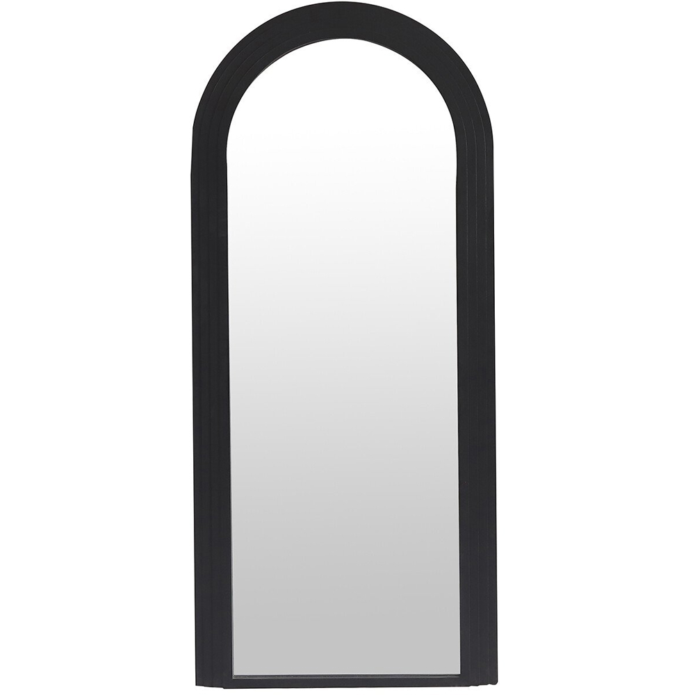 Evie Ridged Arch Lean To Mirror Black Image 1