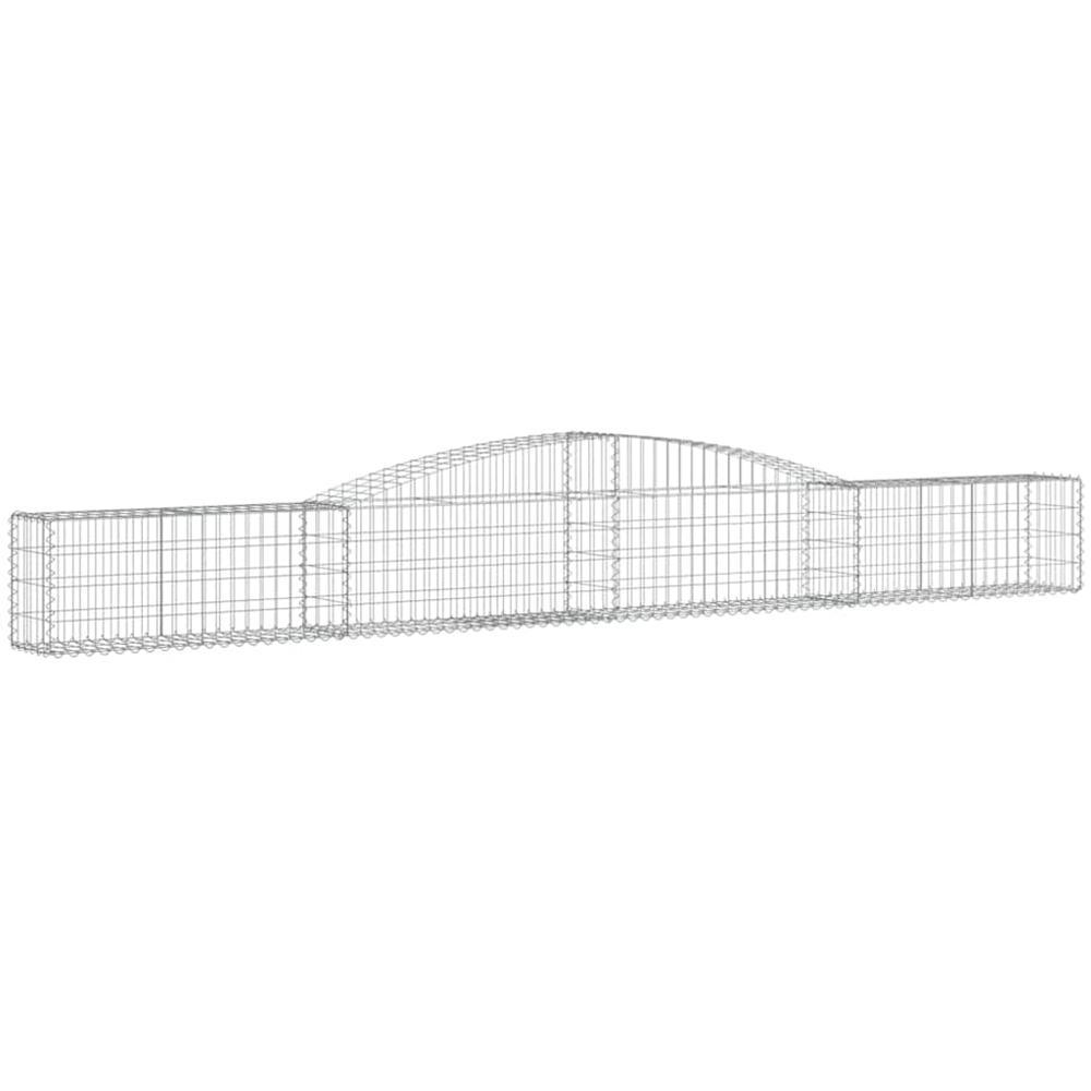 vidaXL Silver Galvanised Iron Gabion Basket 400 x 30 x 40/60cm 2 Pack Image 1