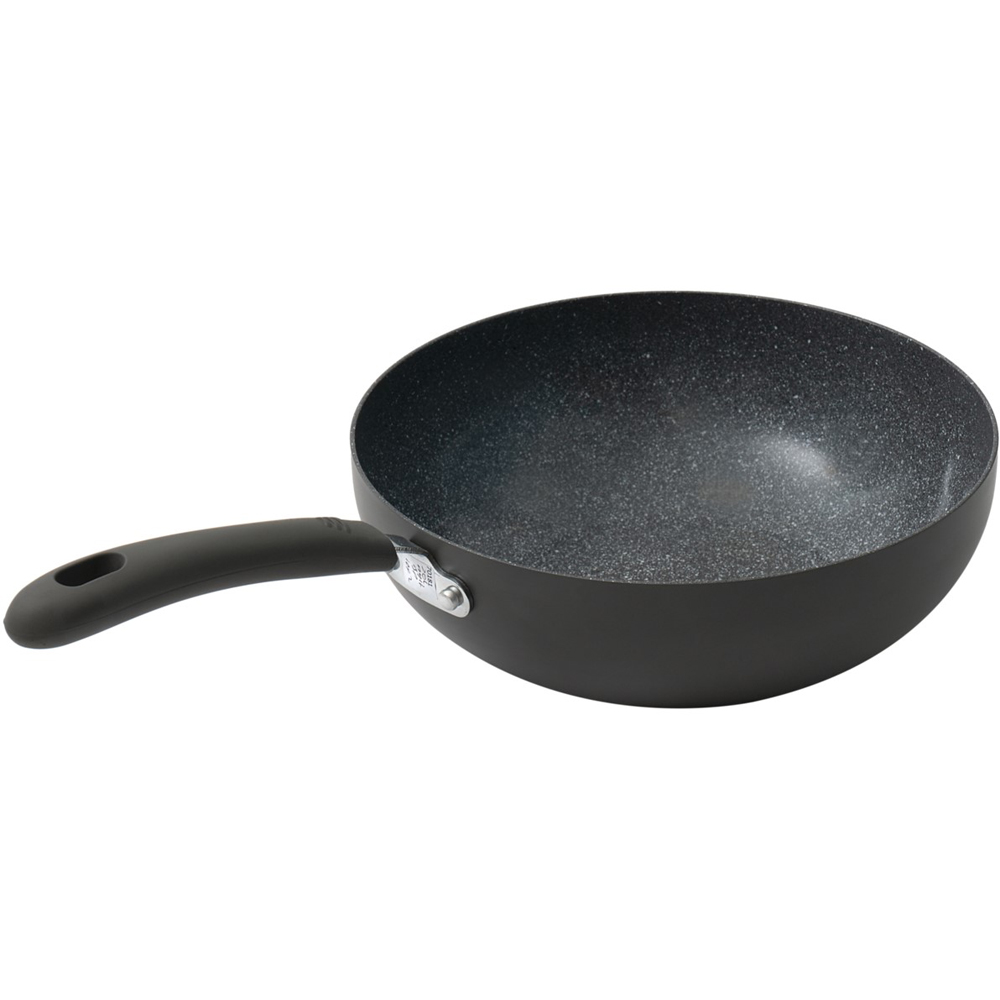 Durastone 28cm Non Stick Aluminium Wok with Lid Image 2