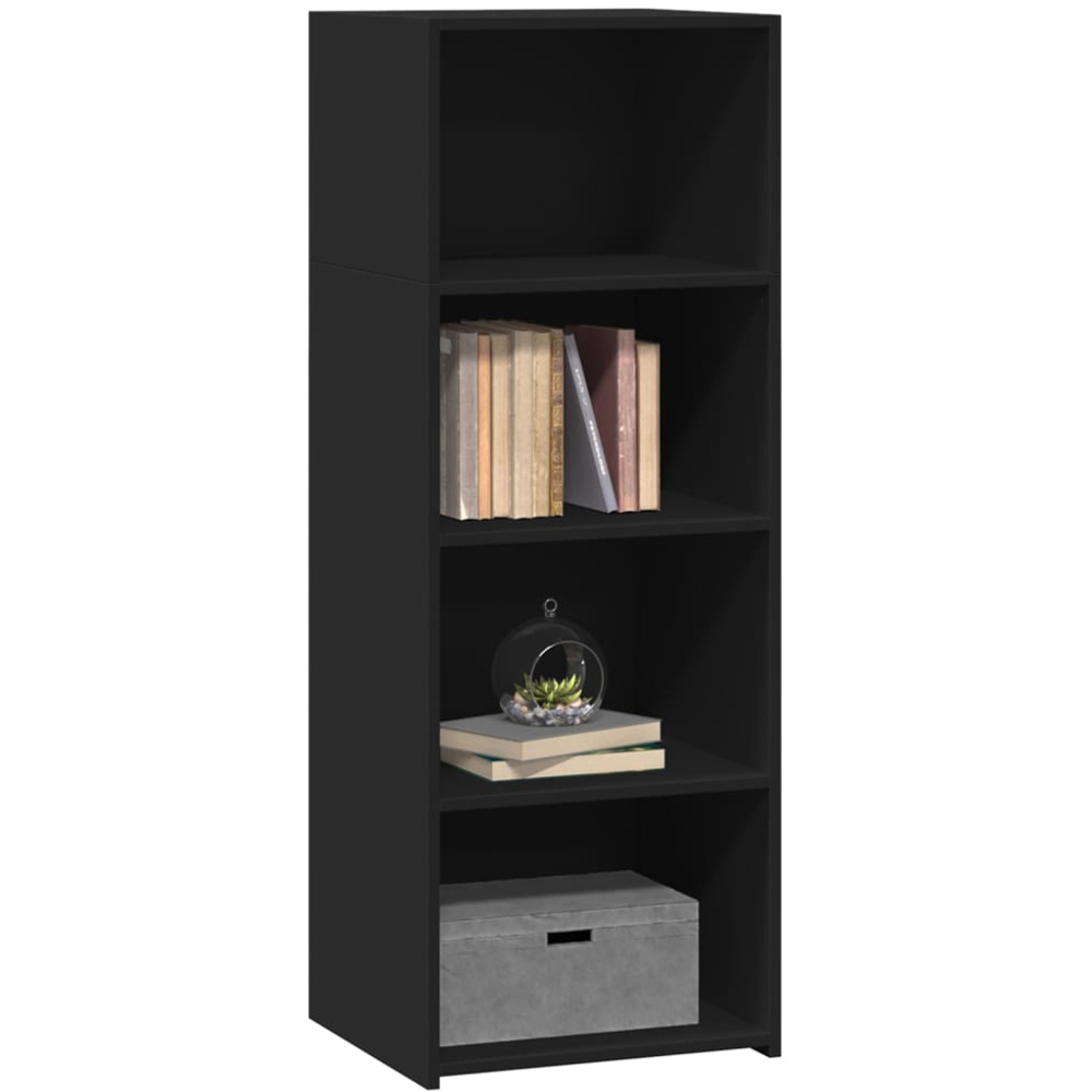 vidaXL 4 Shelf Black Highboard Image 3