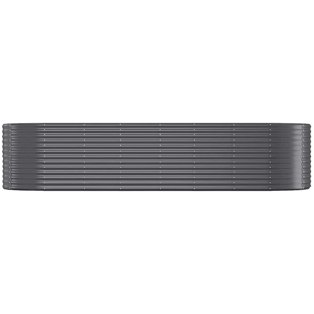 vidaXL Anthracite Galvanised Steel Raised Garden Bed 68 x 322 x 322cm Image 2