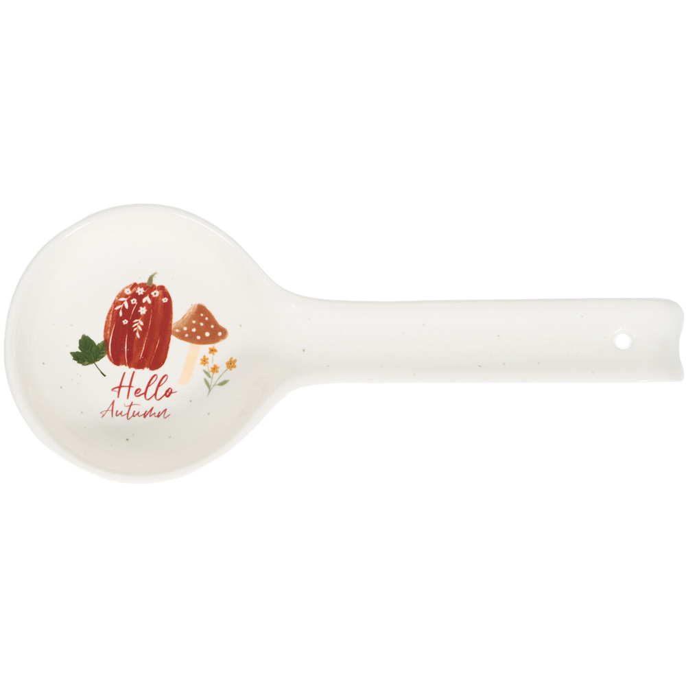 Autumn Print Spoon Rest White Image 4