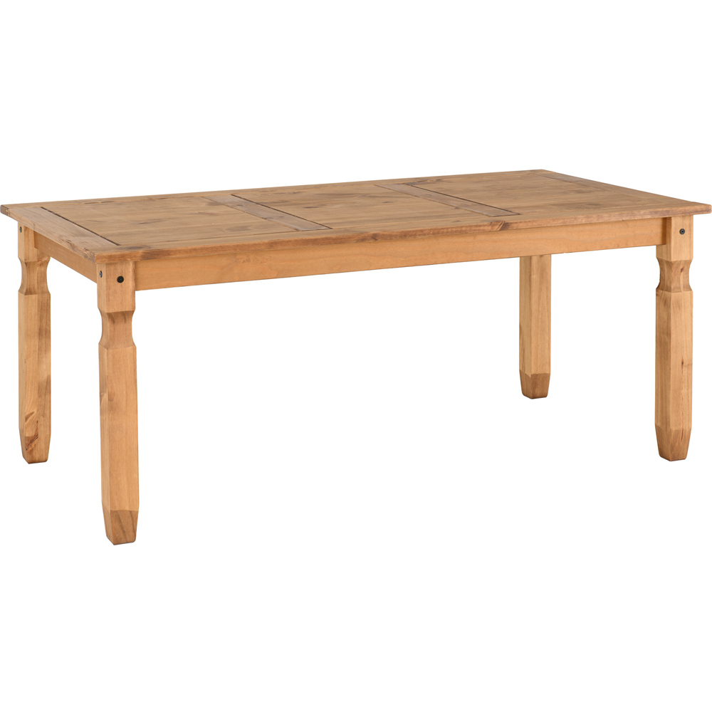 Seconique Corona 4 Seater Distressed Waxed Pine Dining Table Image 2