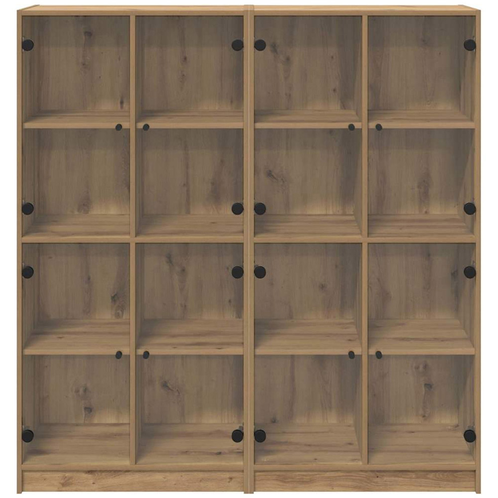 vidaXL 8 Glass Door Artisan Oak Sideboard Image 6
