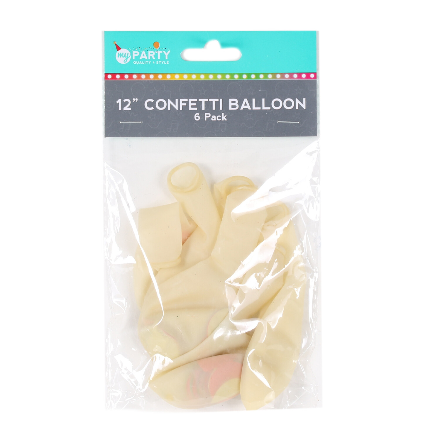Pack of 6 12" Confetti Balloons Image