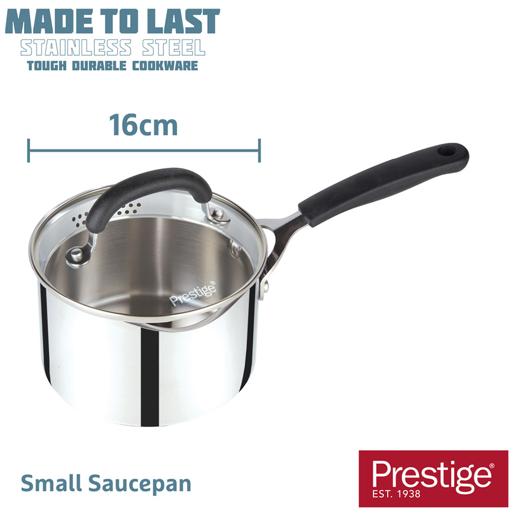 Prestige 16cm 1.4L Stainless Steel Saucepan Image 7