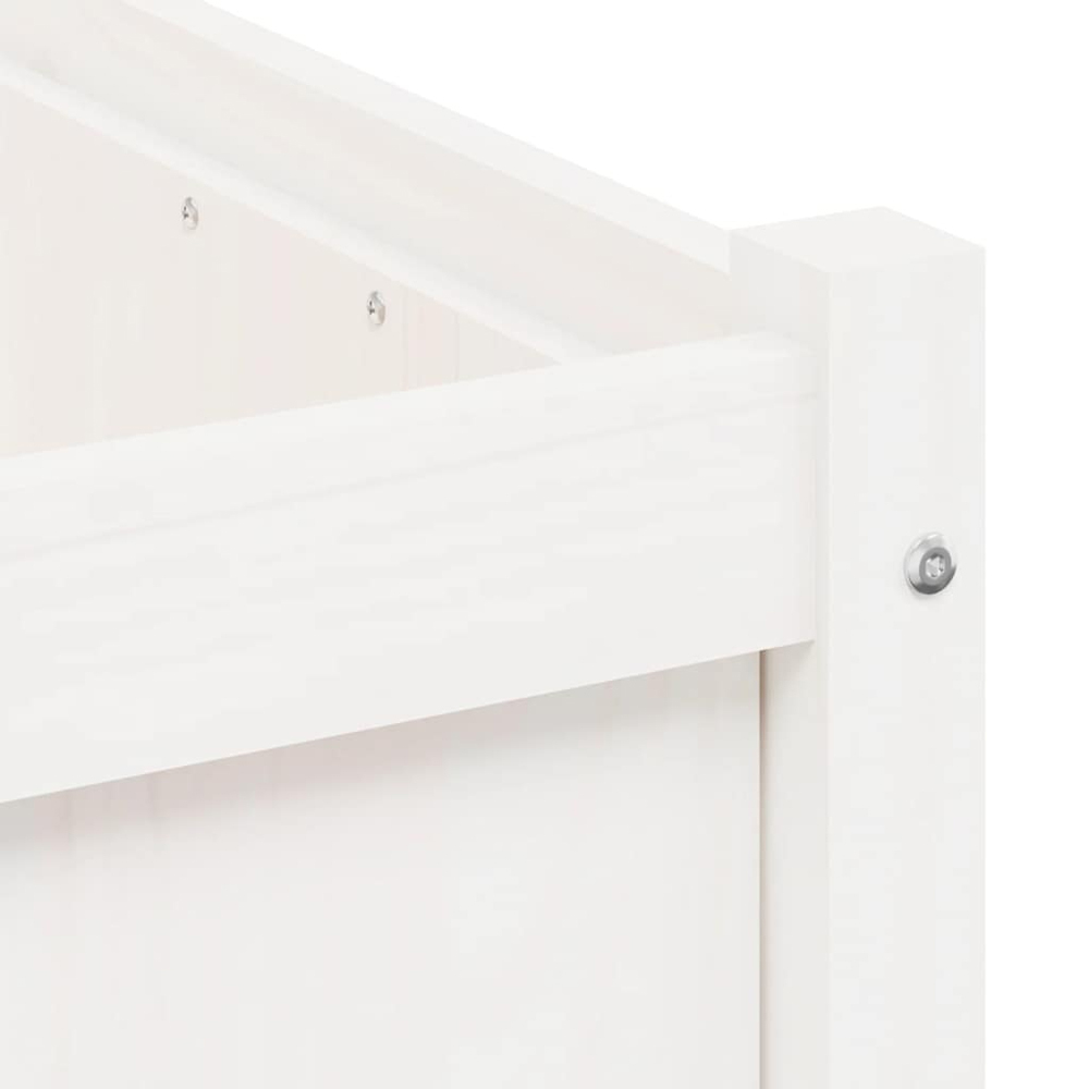 vidaXL White Solid Pine Wood Garden Planter 70 x 70 x 70cm Image 8