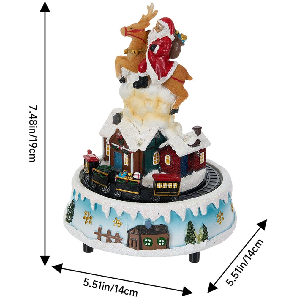 Living and Home Santa and Reindeer LED Music Box Image 8