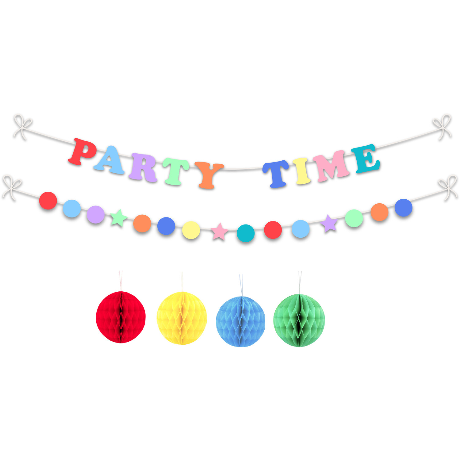 Pack of 6 Party Time Decoration Kit Image