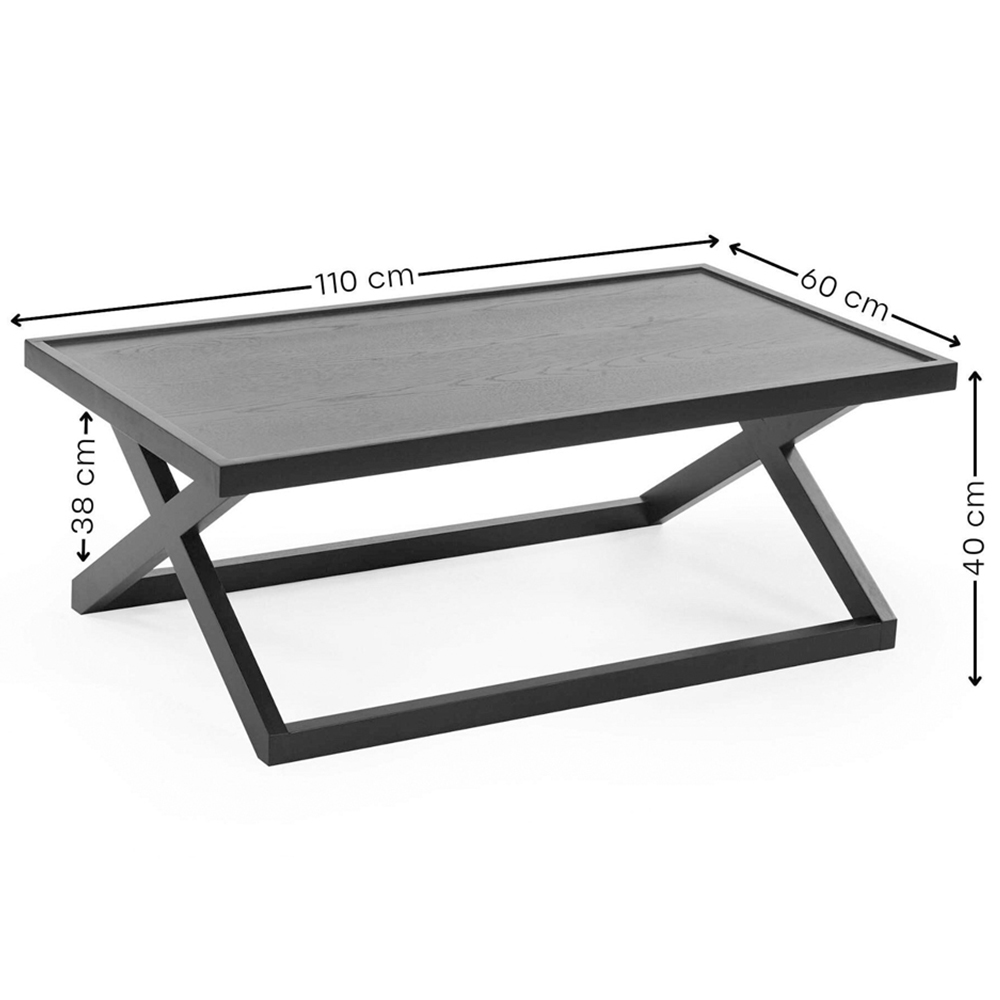 Julian Bowen Haddon Black Coffee Table Image 8