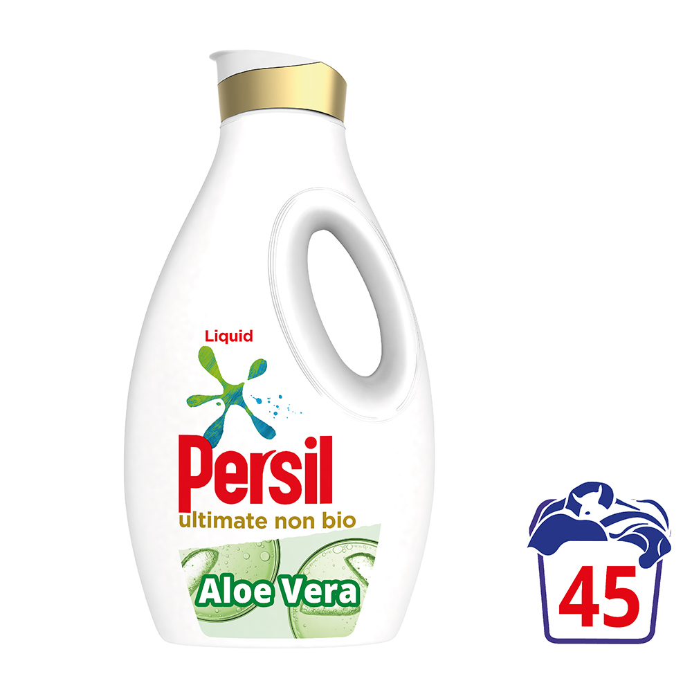 Persil Ultimate Non Bio Aloe Vera Liquid Detergent 45 Washes 1215ml Image 2