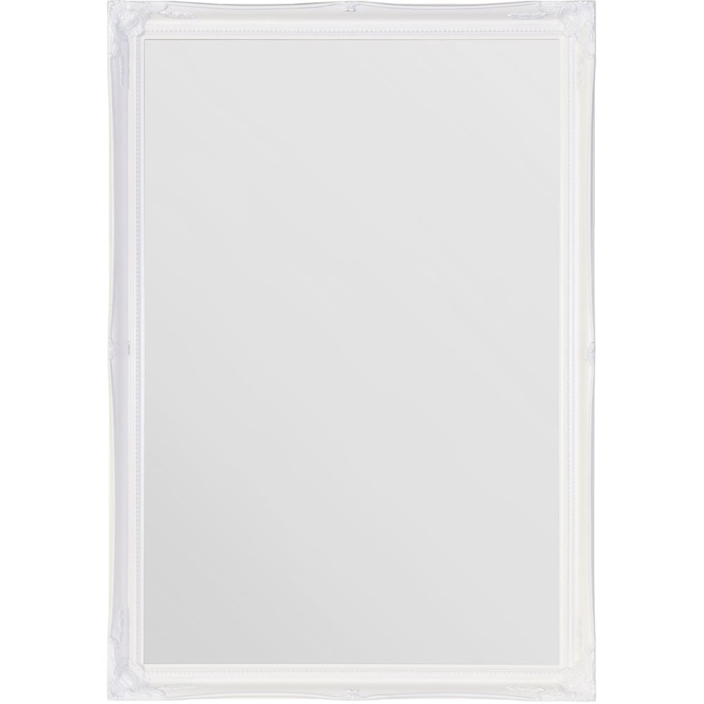 MirrorOutlet Fraser White Beaded Wall Mirror 98 x 68cm Image 1