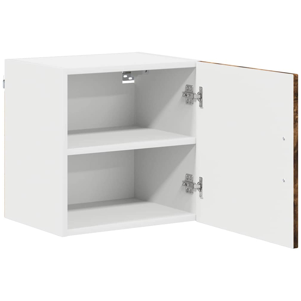vidaXL Kalmar Single Door Smoked Oak Wall Mounted Square Kitchen Cabinet Set of 2 Image 4