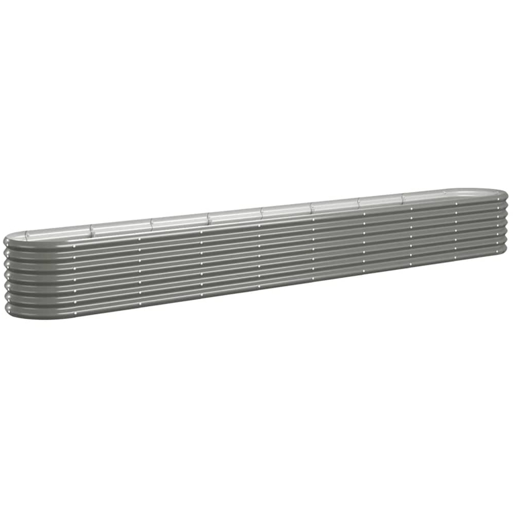 vidaXL Grey Steel Raised Garden Bed 36 x 332 x 40cm Image 1