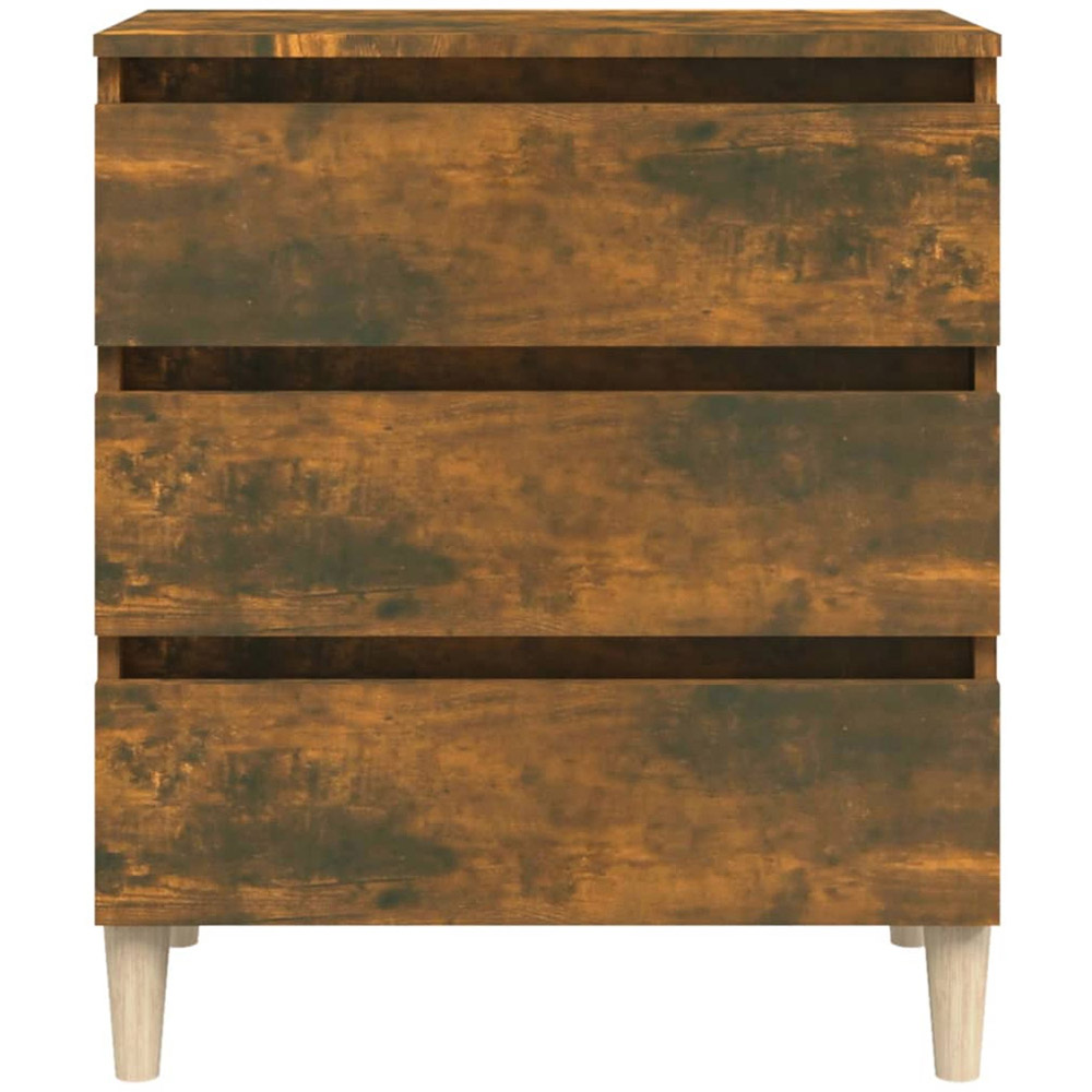 vidaXL 3 Drawer Smoked Oak Sideboard Image 5