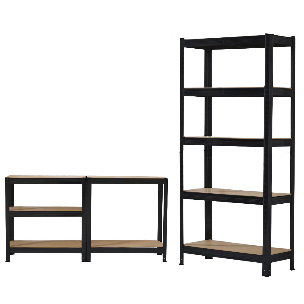 Neo Black 5 Tier Garage Shelving Racking Image 3