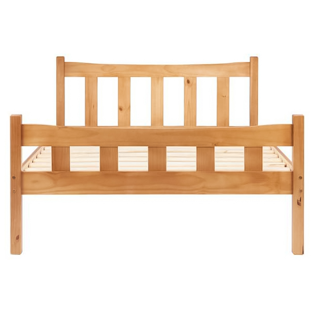 Miami Small Double Brown Antique Pine Bed Frame Image 3