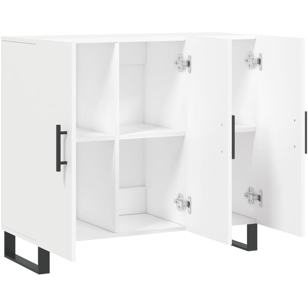 vidaXL 3 Door White Sideboard Image 5