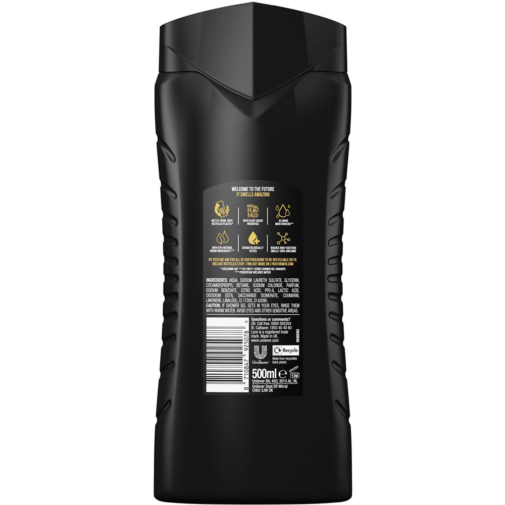 Lynx Excite Black Pepper and Crisp Coconut Shower Gel 500ml and Body Spray 250ml 6 Pack Image 4