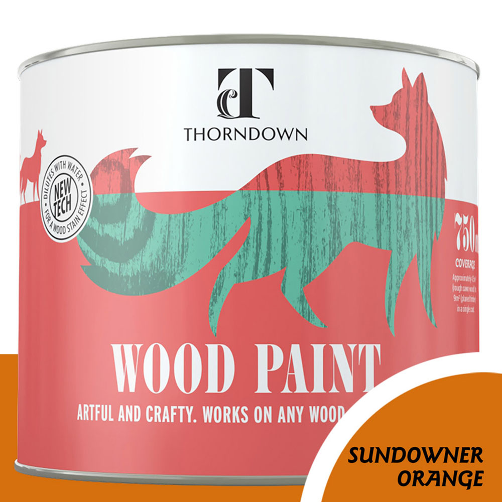 Thorndown Sundowner Orange Satin Wood Paint 750ml Image 3