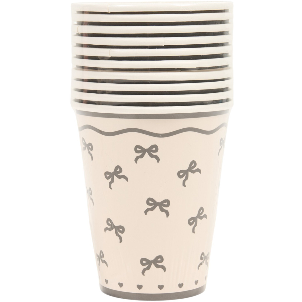 Pack of 10 Bow Paper Cups Image 4