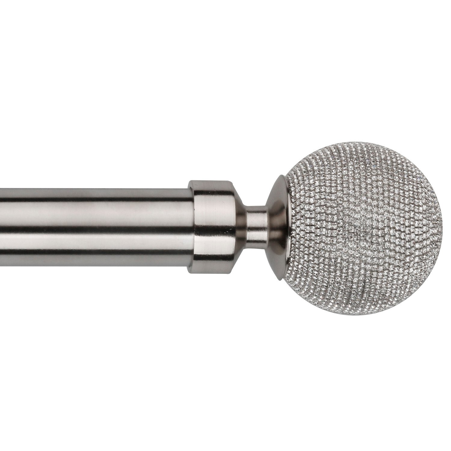 Vogue 120 to 210cm Extendable Silver Curtain Pole Image