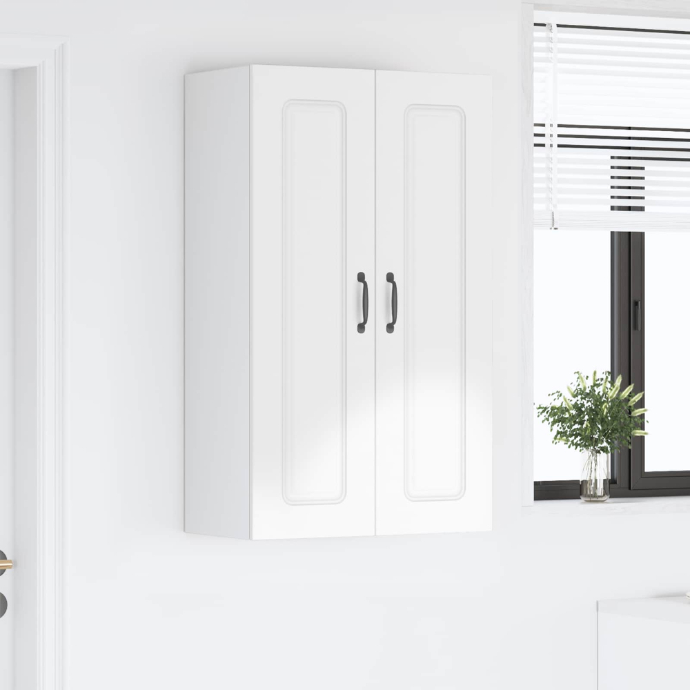 vidaXL 2 Door High Gloss White Kitchen Wall Cabinet Image 9