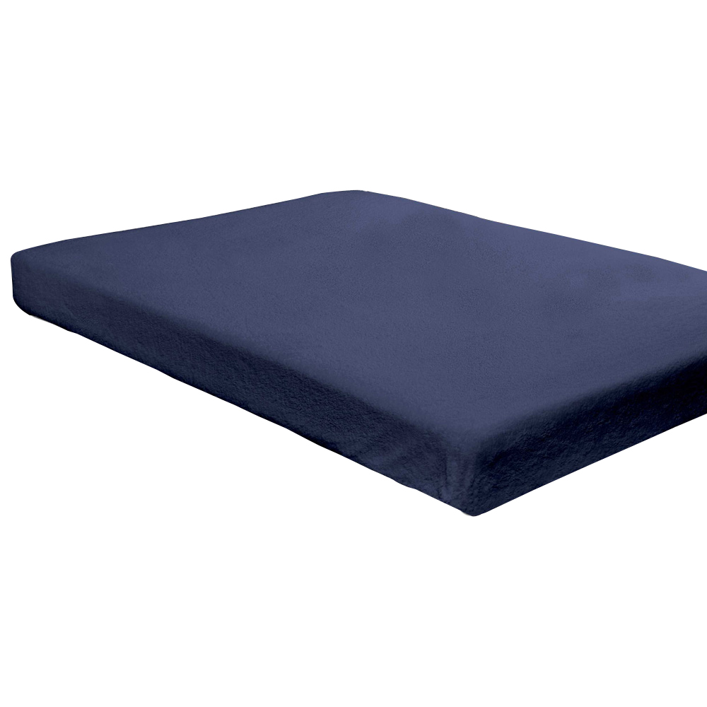 Rapport Home Teddy Single Navy Fitted Bed Sheet Image 1