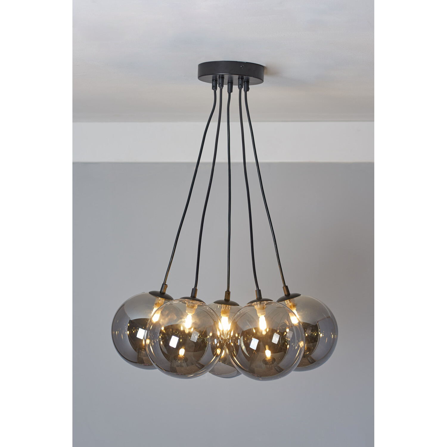 Harper Black 5 Light Ceiling Fitting Image 3