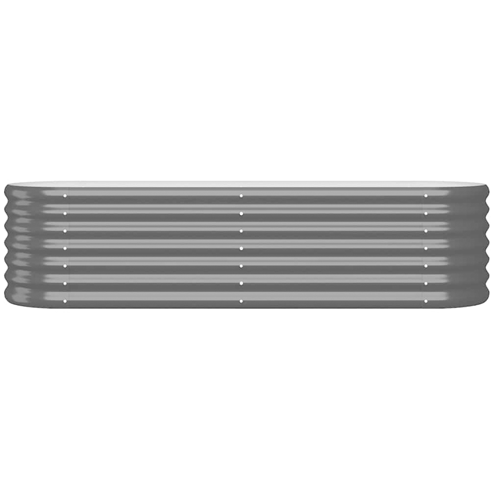 vidaXL Anthracite Galvanised Steel Rectangular Garden Raised Bed 152 x 40 x 36cm Image 2