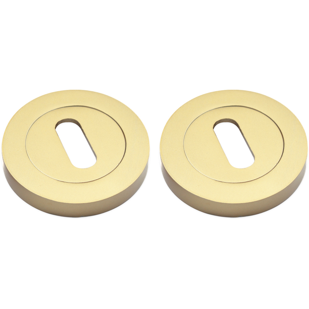Spira Brass Satin Brass Oval Standard Escutcheon 2 Pack Image 1