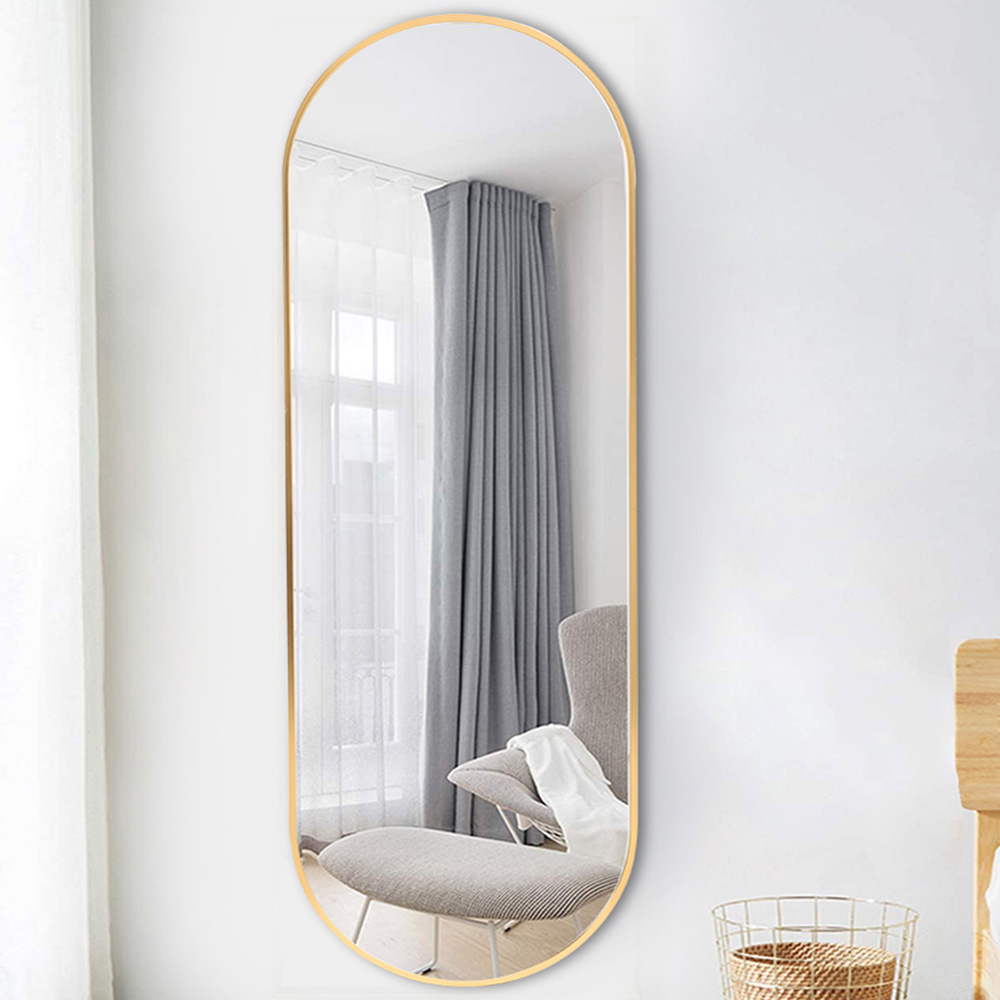 Living and Home Gold Frame Full Length Standing Mirror 40 x 120cm Image 3