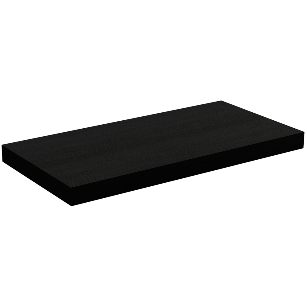 Homebase 60cm Black Ash Effect Floating Shelf 2 Pack Image 3