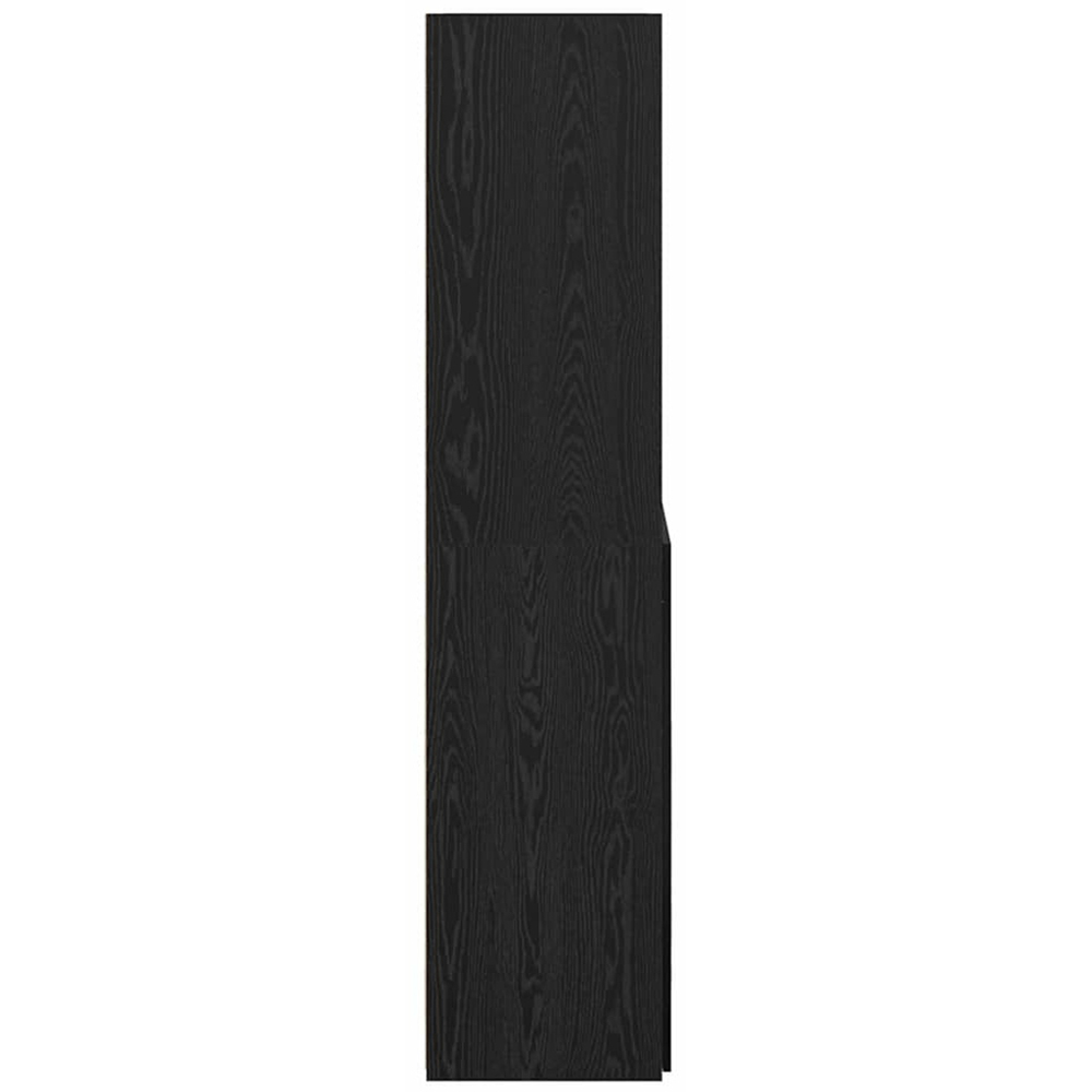 vidaXL 2 Door 2 Shelf Black Oak Sideboard Image 6