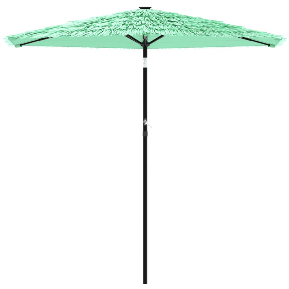 vidaXL Green Straw Top Garden Parasol with Steel Pole 2.2m Image 2