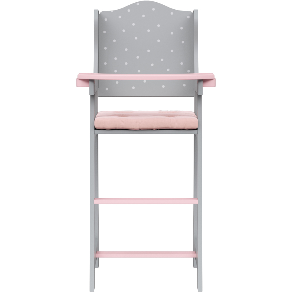 Teamson Kids Olivia's Little World Grey Polka Dots Princess Baby Doll High Chair Image 1