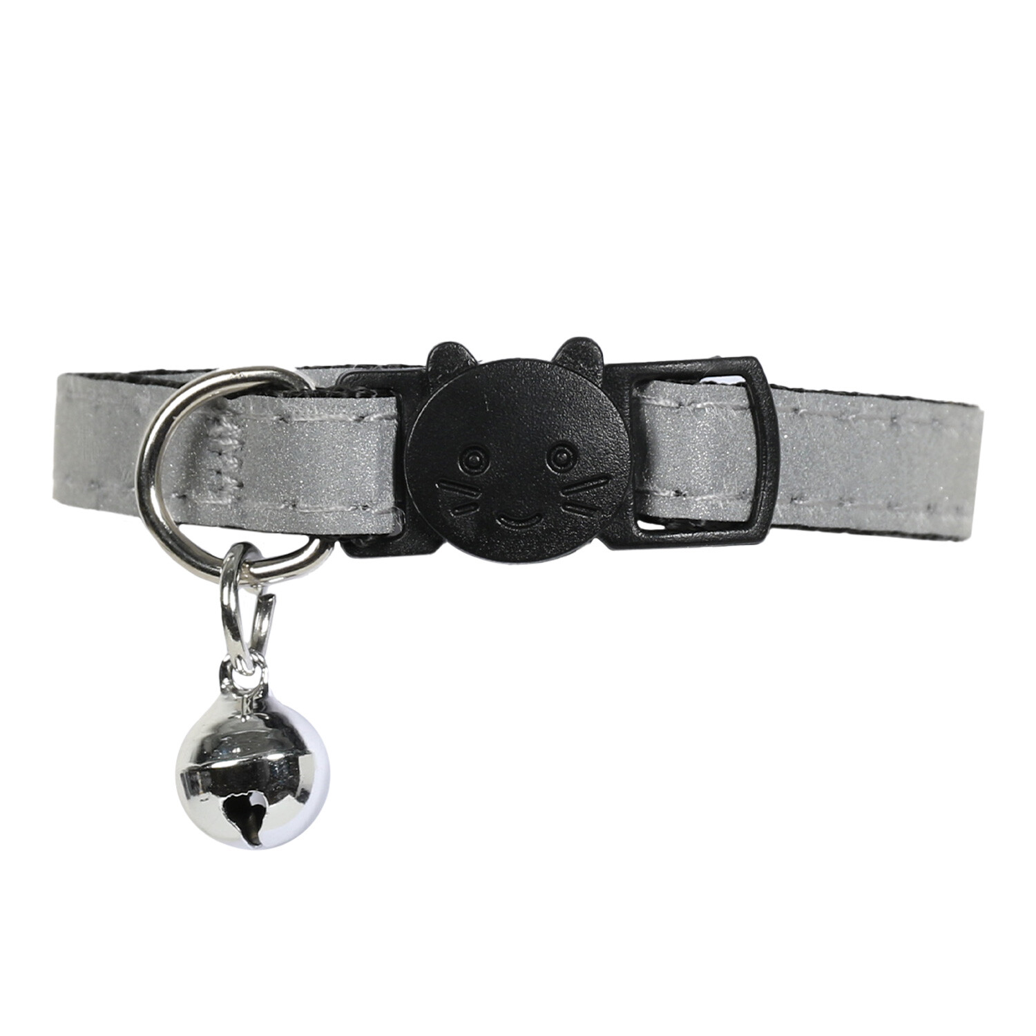 Reflective Cat Collar with Bell - Grey Image