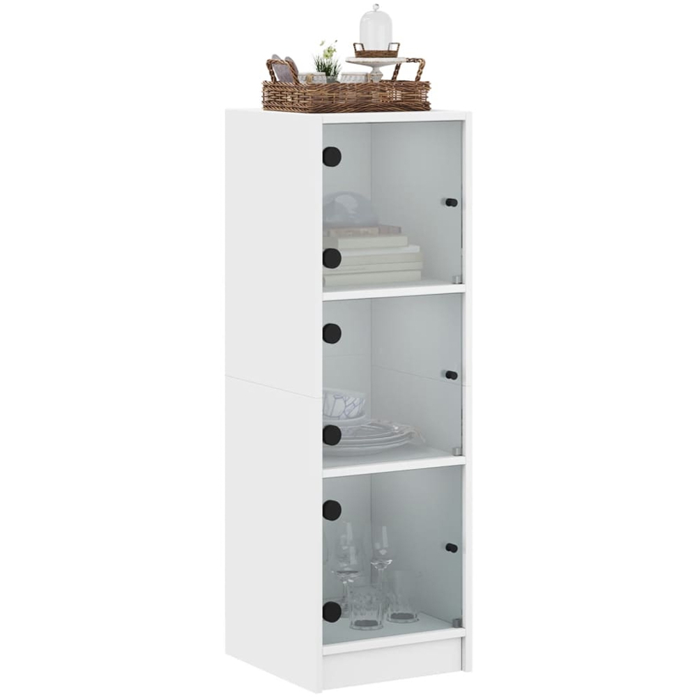 vidaXL 3 Door 3 Shelf White Highboard Image 4