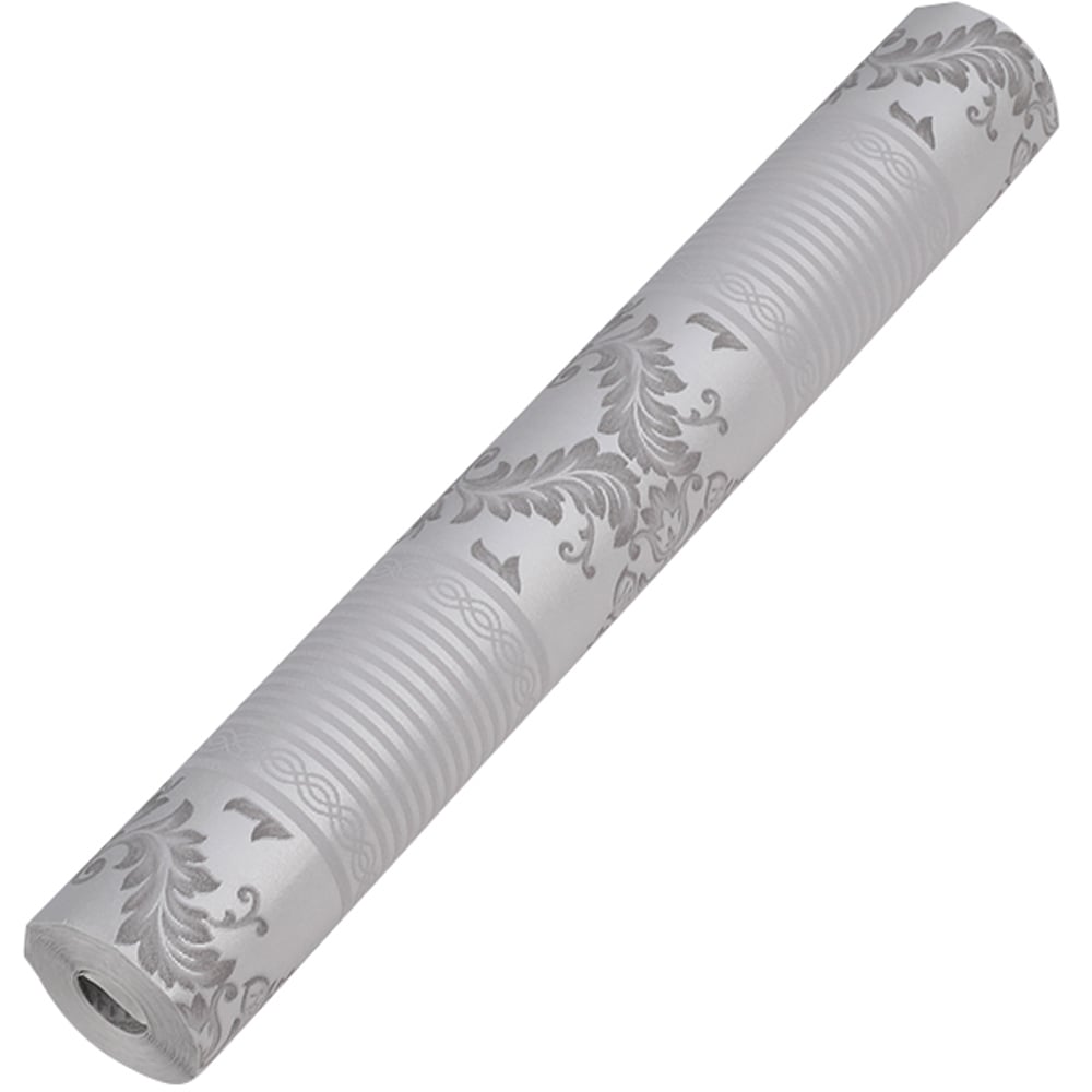 Living and Home Silver Grey Eco Friendly Fabric Wallpaper Image 3