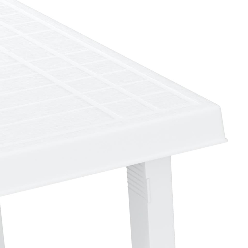 vidaXL White Wooden Effect Plastic Foldable Camping Table Image 4