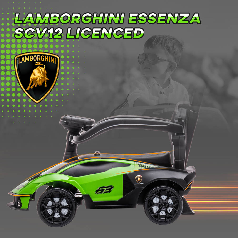 Tommy Toys Lamborghini Baby Ride On Push Car Green Image 4