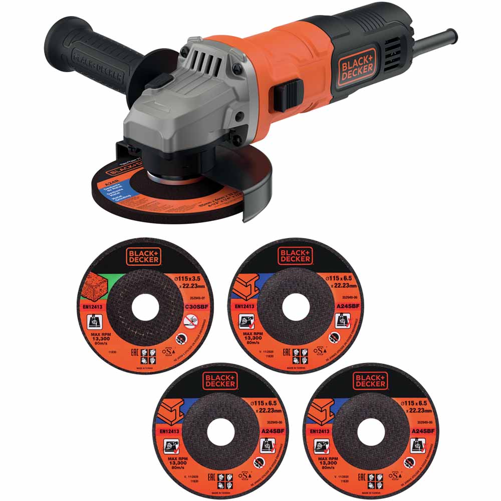 Black and Decker Angle Grinder 115mm 710W Image 1