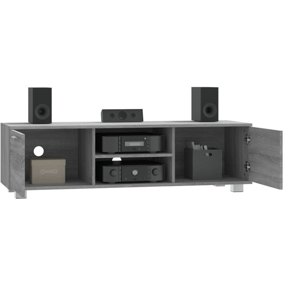 vidaXL 2 Door 2 Shelf Grey Sonoma TV Cabinet Image 3