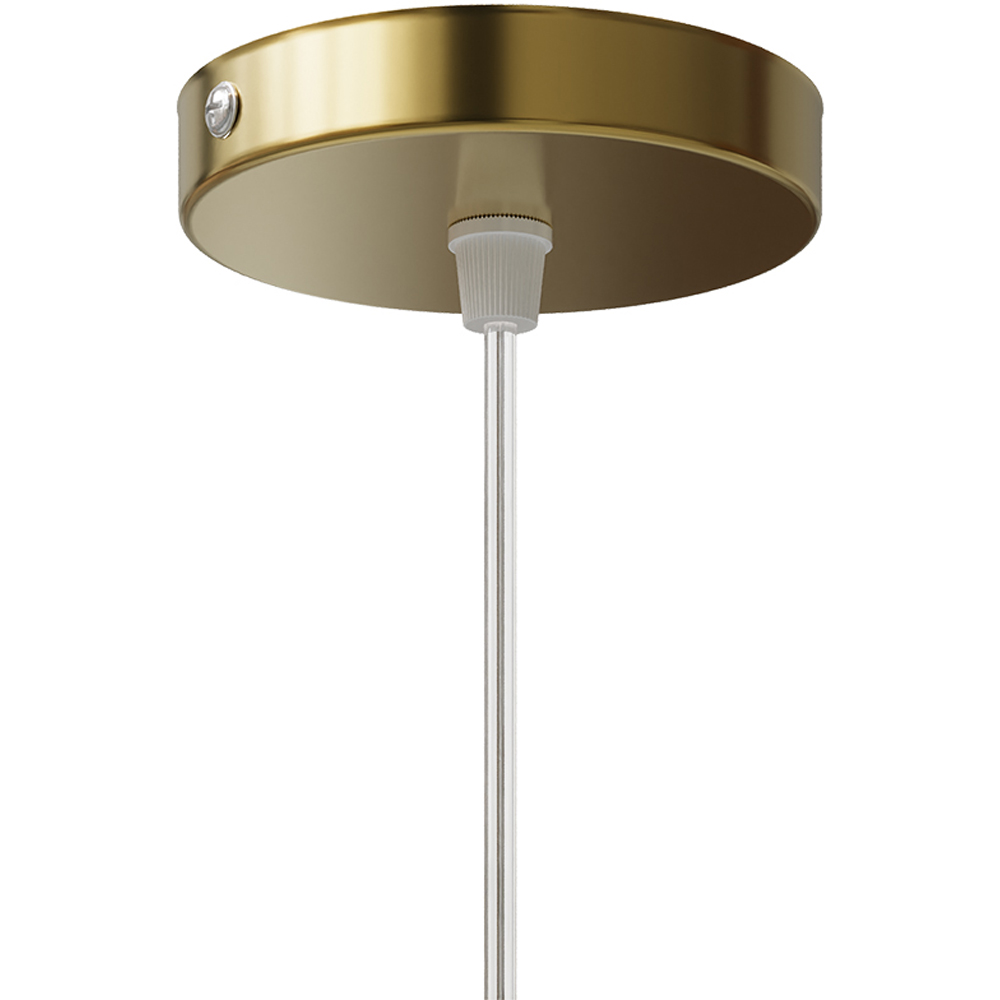Living and Home Small Gold Glass Shade E27 Pendant Light Image 6