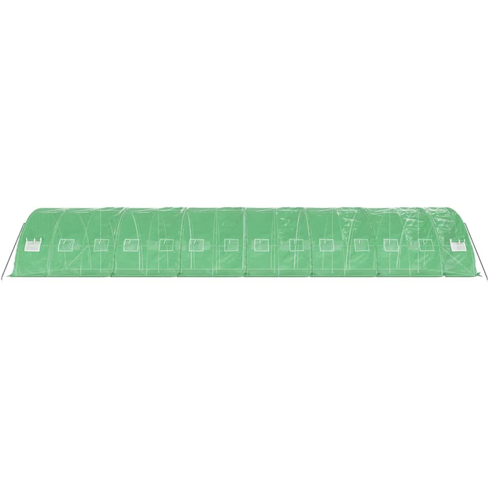 vidaXL Green Polyethylene Galvanised Steel Frame 45.9 x 16.4ft Greenhouse Image 4